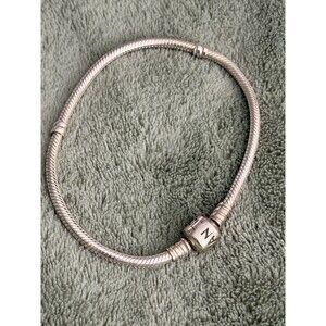 Authentic Pandora Moments Barrel Clasp Snake Chain Bracelet